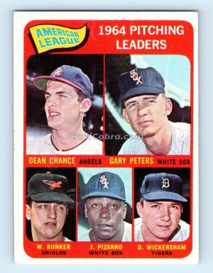 1965 Topps #9 Dean Chance/Gary Peters/Wally Bunker/Juan Pizarro/Dave Wickersham Los Angeles Angels/Chicago White Sox/Baltimore Orioles/Detroit Tigers