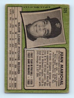 1971 Topps #325 Juan Marichal San Francisco Giants