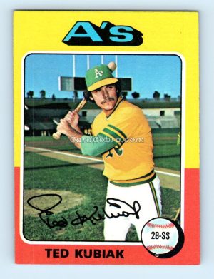 1975 Topps #329 Ted Kubiak Oakland Athletics