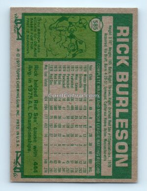 1977 Topps #585 Rick Burleson Boston Red Sox