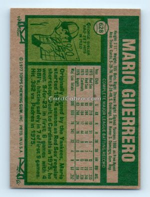 1977 Topps #628 Mario Guerrero California Angels