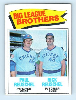 1977 Topps #634 Paul Reuschel/Rick Reuschel Chicago Cubs