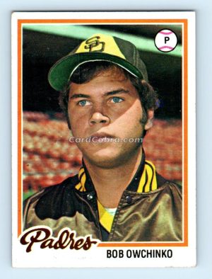 1978 Topps #164 Bob Owchinko San Diego Padres Rookie Card