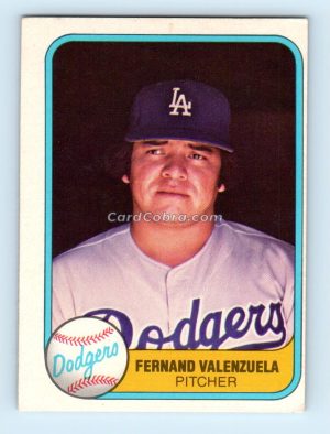 1981 Fleer #140 Fernand Valenzuela Los Angeles Dodgers Rookie Card