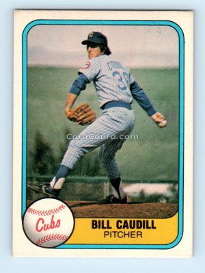 1981 Fleer #306 Bill Caudill Chicago Cubs