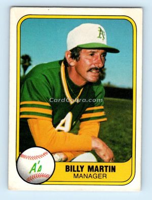 1981 Fleer #581 Billy Martin Oakland Athletics