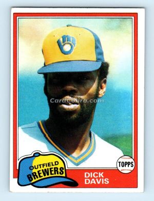 1981 Topps #183 Dick Davis Milwaukee Brewers