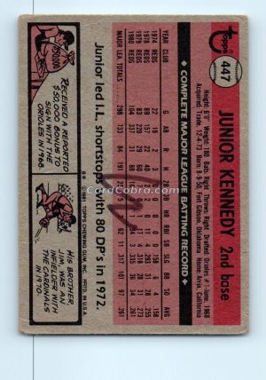 1981 Topps #447 Junior Kennedy Cincinnati Reds