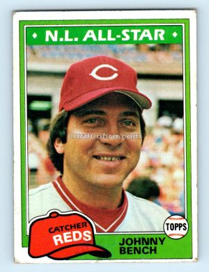 1981 Topps #600 Johnny Bench Cincinnati Reds