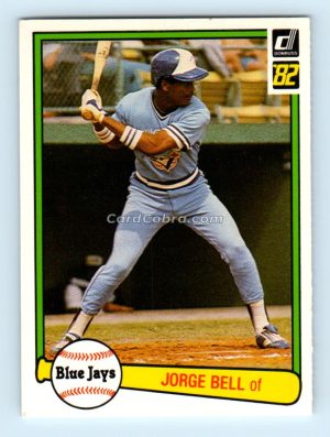 1982 Donruss #54 Jorge Bell Toronto Blue Jays Rookie Card