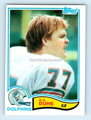 1982 Topps #129 A.J. Duhe Miami Dolphins