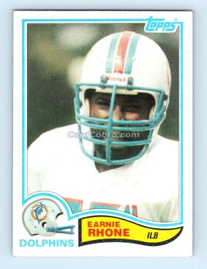 1982 Topps #135 Earnie Rhone Miami Dolphins Rookie Card