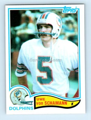 1982 Topps #138 Uwe Von Schamann Miami Dolphins