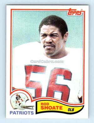 1982 Topps #159 Rod Shoate New England Patriots Rookie Card