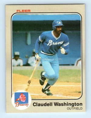 1983 Fleer #150 Claudell Washington Atlanta Braves