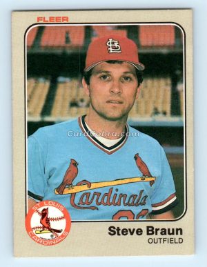 1983 Fleer #3 Steve Braun St. Louis Cardinals