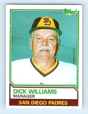 1983 Topps #366 Dick Williams San Diego Padres