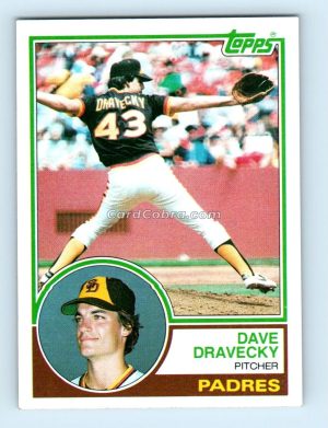 1983 Topps #384 Dave Dravecky San Diego Padres Rookie Card