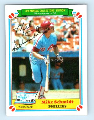 1983 Topps Drake's Big Hitters #25 Mike Schmidt Philadelphia Phillies