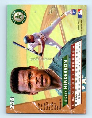 1983 Ultra #258 Rickey Henderson Oakland Athletics