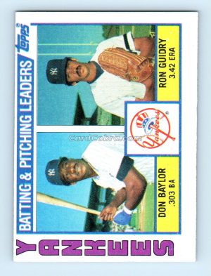 1984 Topps #486 Don Baylor/Ron Guidry New York Yankees