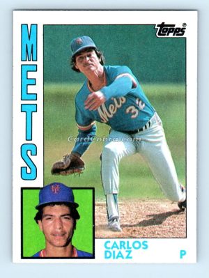 1984 Topps #524 Carlos Diaz New York Mets