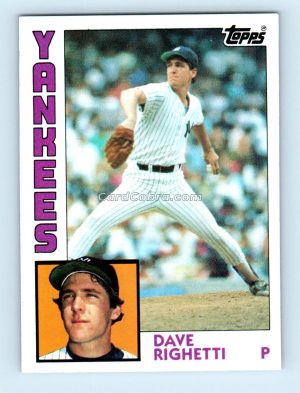 1984 Topps #635 Dave Righetti New York Yankees