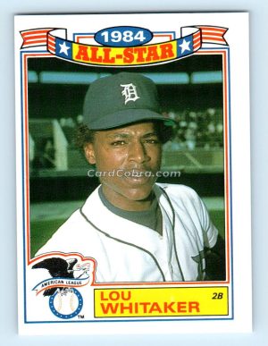 1985 Topps Glossy All-Stars #14 Lou Whitaker Detroit Tigers