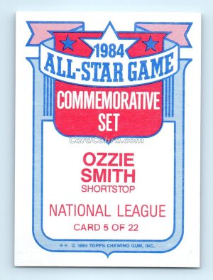 1985 Topps Glossy All-Stars #5 Ozzie Smith St. Louis Cardinals