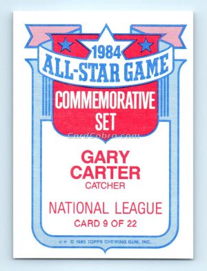 1985 Topps Glossy All-Stars #9 Gary Carter Montreal Expos