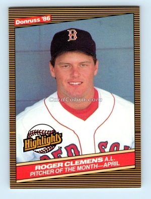 1986 Donruss Highlights #6 Roger Clemens Boston Red Sox