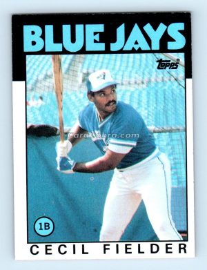 1986 Topps #386 Cecil Fielder Toronto Blue Jays Rookie Card