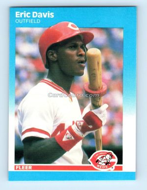 1987 Fleer Glossy #198 Eric Davis Cincinnati Reds