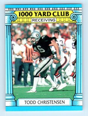 1987 Topps 1000 Yard Club #13 Todd Christensen Los Angeles Raiders