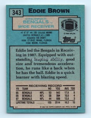 1988 Topps #343 Eddie Brown Cincinnati Bengals