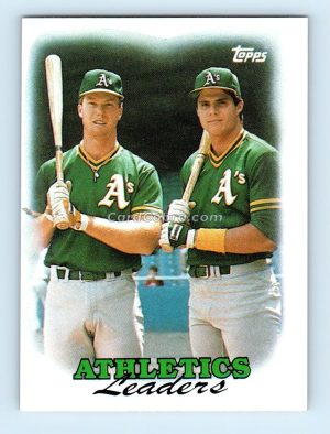 1988 Topps #759 Mark McGwire/Jose Canseco Oakland Athletics