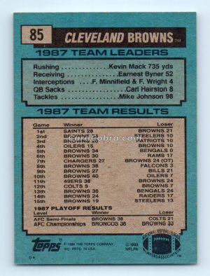 1988 Topps #85 Bernie Kosar Cleveland Browns