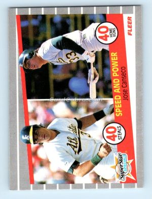 1989 Fleer #628 Jose Canseco Oakland Athletics