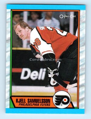 1989 O-Pee-Chee #100 Kjell Samuelsson Philadelphia Flyers Rookie Card