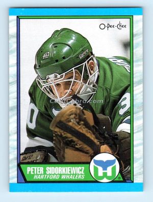 1989 O-Pee-Chee #11 Peter Sidorkiewicz Hartford Whalers Rookie Card