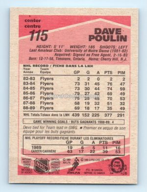 1989 O-Pee-Chee #115 Dave Poulin Philadelphia Flyers