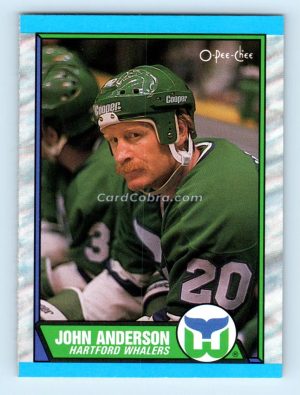 1989 O-Pee-Chee #124 John Anderson Hartford Whalers