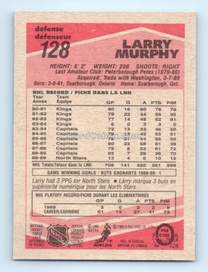 1989 O-Pee-Chee #128 Larry Murphy Minnesota North Stars