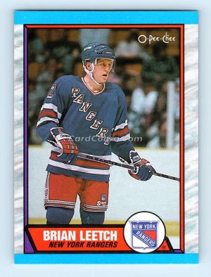 1989 O-Pee-Chee #136 Brian Leetch New York Rangers Rookie Card