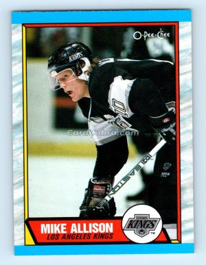 1989 O-Pee-Chee #141 Mike Allison Los Angeles Kings