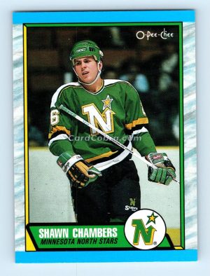 1989 O-Pee-Chee #142 Shawn Chambers Minnesota North Stars Rookie Card