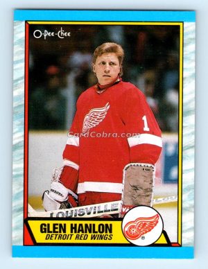 1989 O-Pee-Chee #144 Glen Hanlon Detroit Red Wings