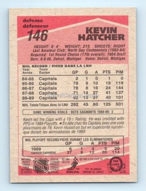 1989 O-Pee-Chee #146 Kevin Hatcher Washington Capitals