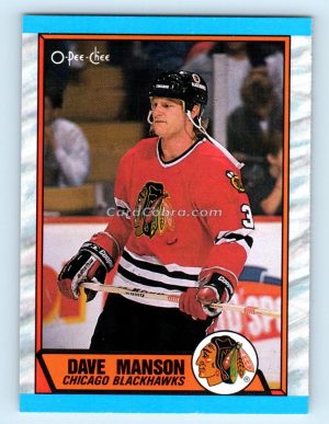 1989 O-Pee-Chee #150 Dave Manson Chicago Blackhawks Rookie Card