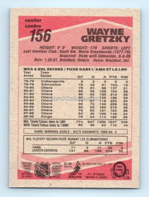 1989 O-Pee-Chee #156 Wayne Gretzky Los Angeles Kings